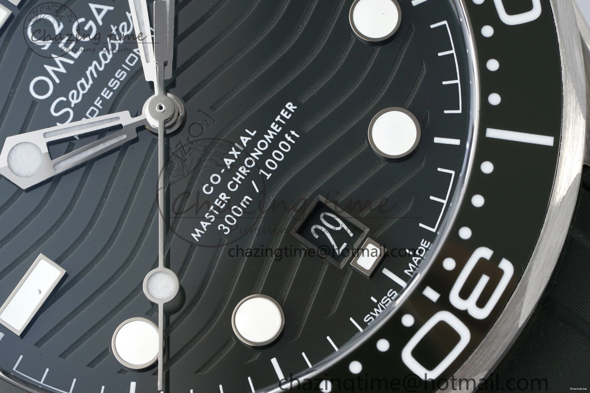 0316 Seamaster Diver 300M ZF 1:1 Best Edition Green Ceramic Green Dial on Green Rubber Strap A TravelReady 7823